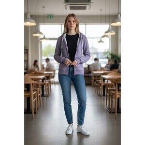 So Women’s Sz XL Purple Sherpa Lined Hooded Zip Sweater Jacket